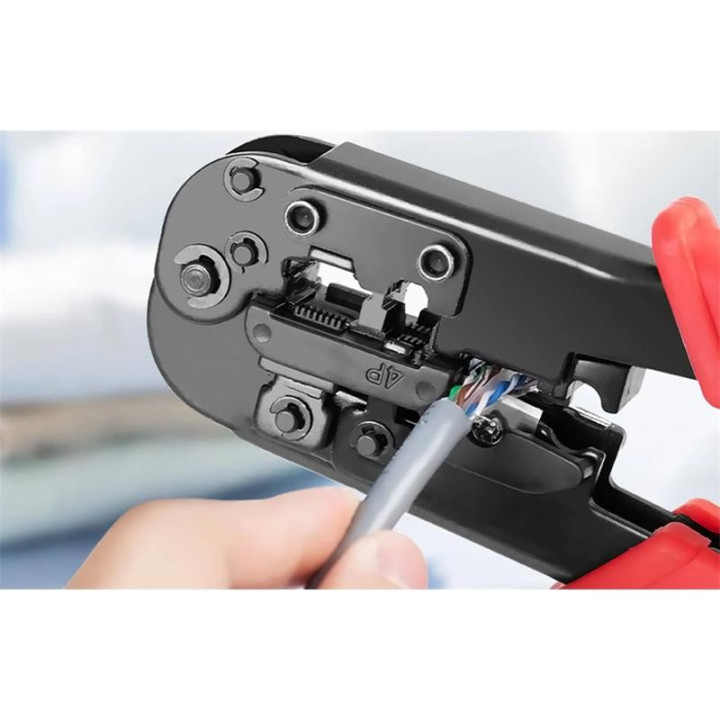 Crimpadora Vention Metalica RJ45 Red/black | InfoChen Canarias