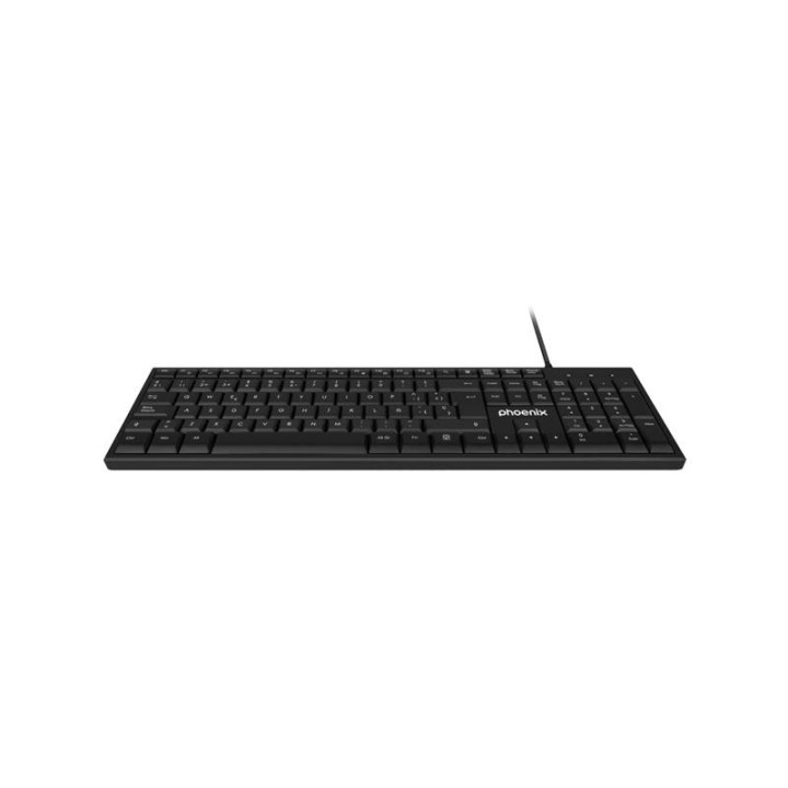 Teclado Phoenix K100 USB Multimedia Black | InfoChen Canarias