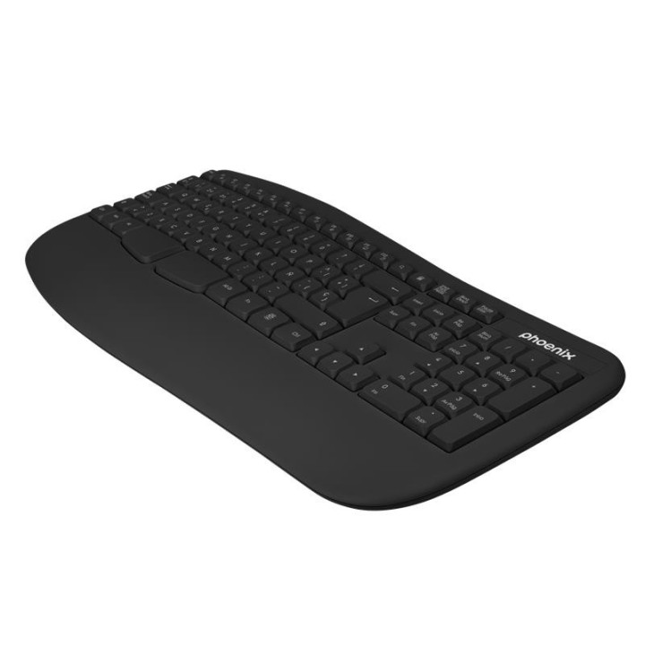 Teclado Phoenix K201 Ergonomico Wireless Black | InfoChen