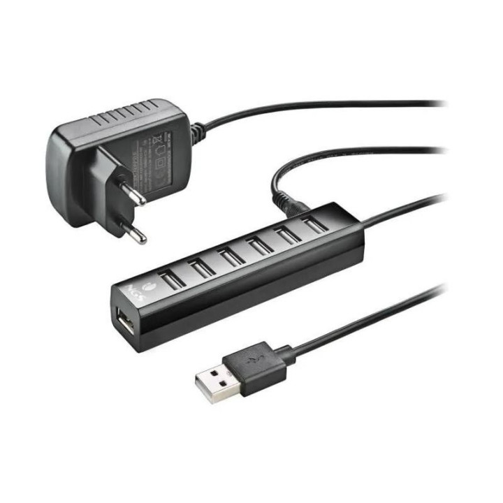Hub USB Ngs Tiny 7 Puertos USB 2.0 + Alimentador | InfoChen