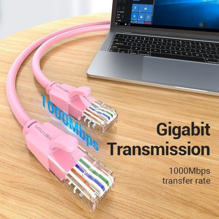 Cable De Red CAT.6 Utp 2M Vention Rose | InfoChen Canarias