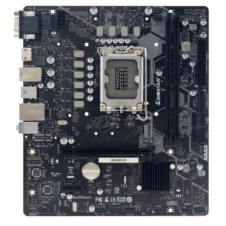 Placa Base Biostar H610MH DDR5 VGA + HDMI | InfoChen Canarias