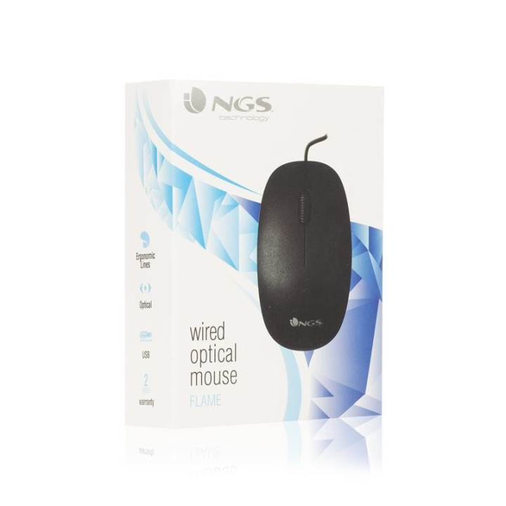 Raton Ngs Flame USB Optico Black | InfoChen Canarias
