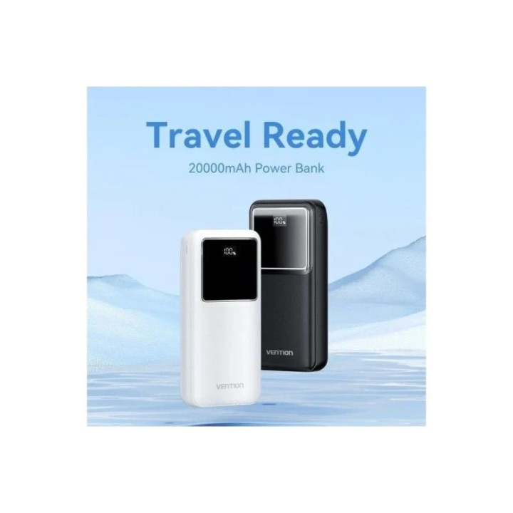 Powerbank Vention 5000MAH USB-C + Lightning 20W Blue | InfoChen