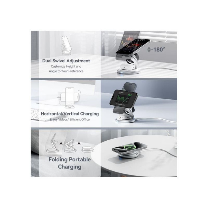 Base Cargador Vention Smartphone/apple Watch/auriculares Wireless