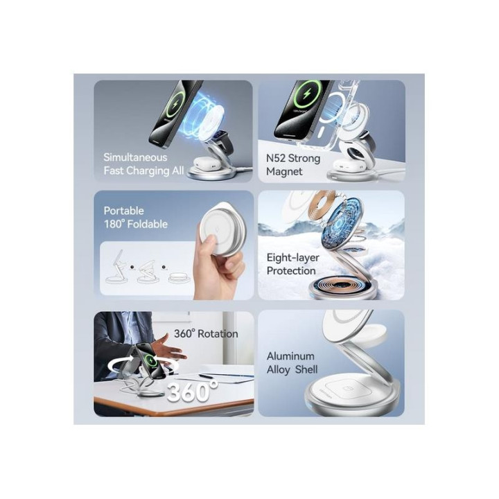 Base Cargador Vention Smartphone/apple Watch/auriculares Wireless