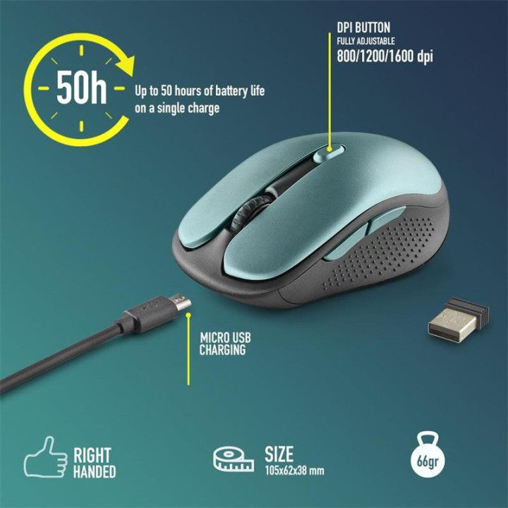 Raton Ngs Evo Rust Wireless Silent Blue | InfoChen Canarias