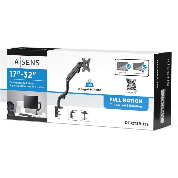 Soporte TV Monitor Aisens 17-32 8KG Inclinable/giratorio |