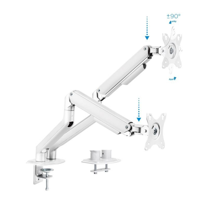 Soporte De Mesa Tv/monitor Tooq 17-32 2 Brazos White | InfoChen