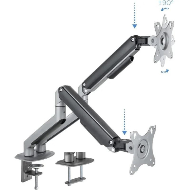 Soporte De Mesa Tv/monitor Tooq DB4132TNR-G 17-32 2 Brazos