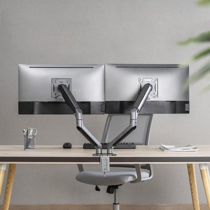 Soporte De Mesa Tv/monitor Tooq DB4132TNR-G 17-32 2 Brazos