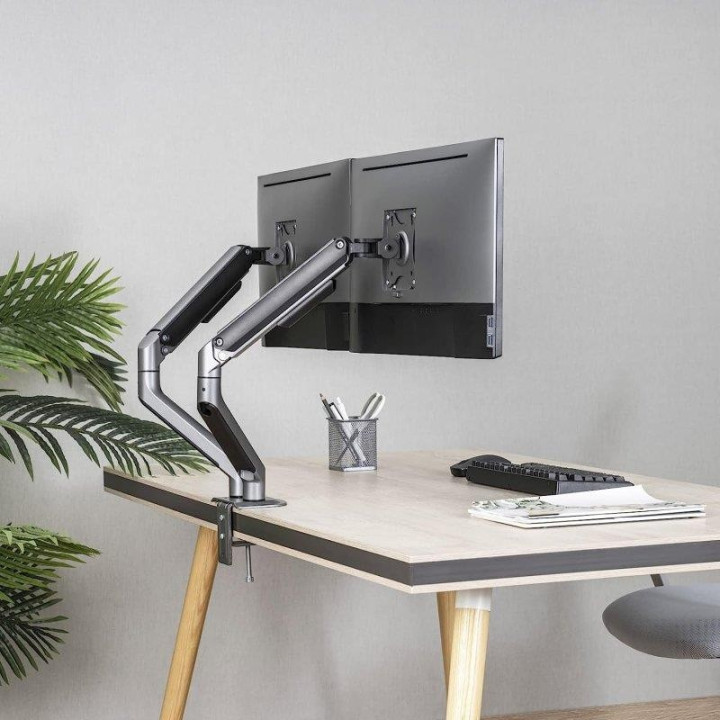 Soporte De Mesa Tv/monitor Tooq DB4132TNR-G 17-32 2 Brazos