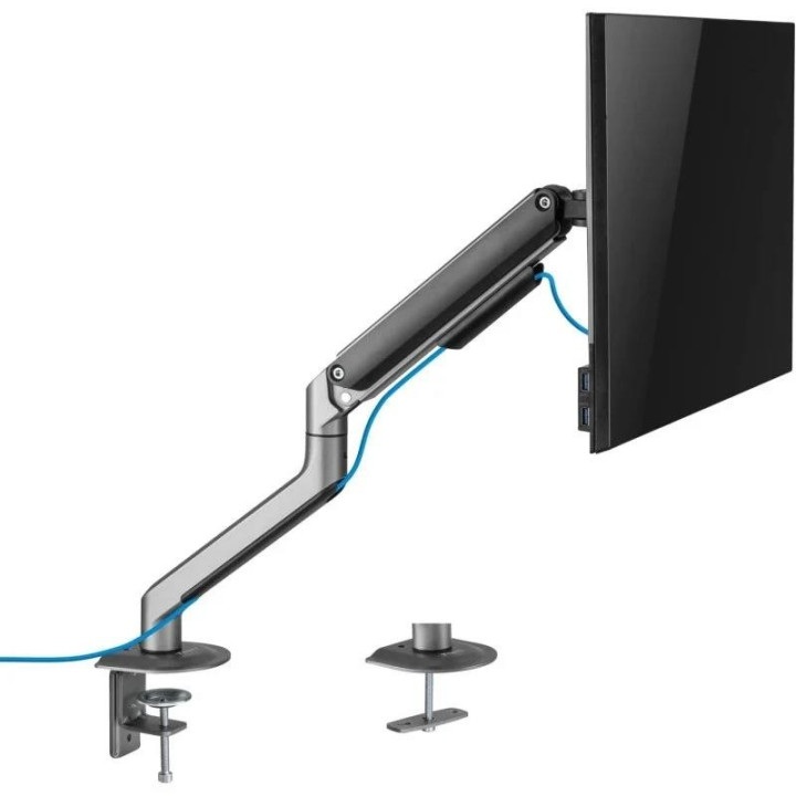 Soporte De Mesa TV Monitor Tooq Ergonomico Asistido 17-32
