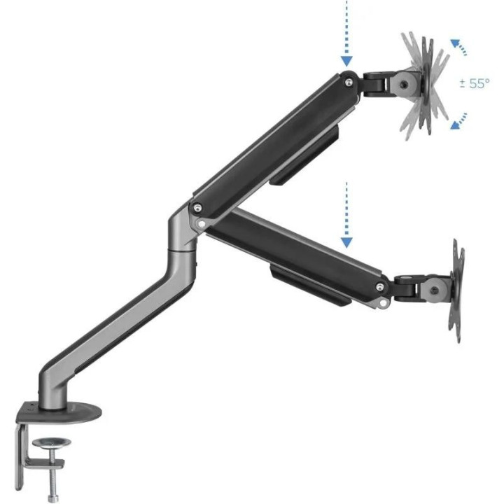 Soporte De Mesa TV Monitor Tooq Ergonomico Asistido 17-32