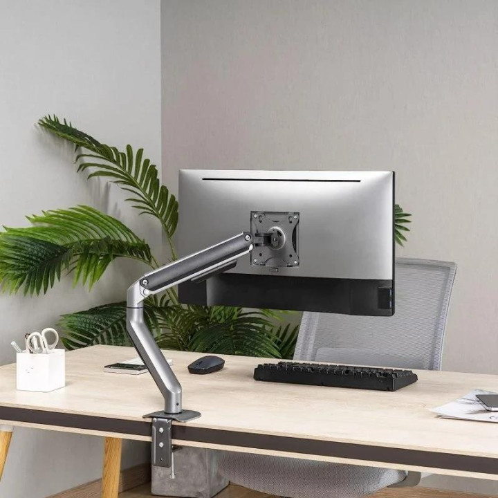Soporte De Mesa TV Monitor Tooq Ergonomico Asistido 17-32