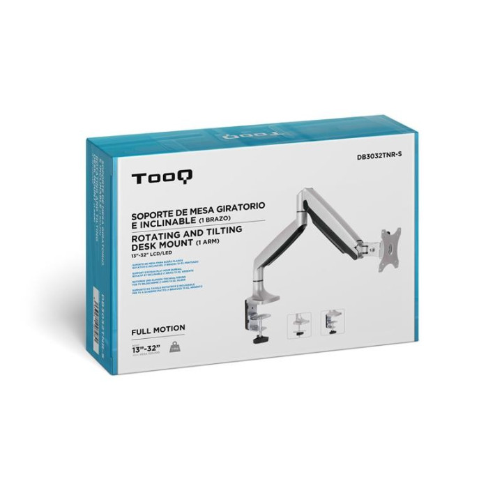 Soporte De Mesa TV Monitor Tooq Giratorio Inclinable 13-32 1
