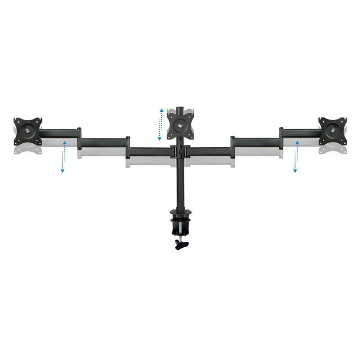 Soporte De Mesa Tv/monitor Tooq 13-27 8KG 2 Brazos Para 3