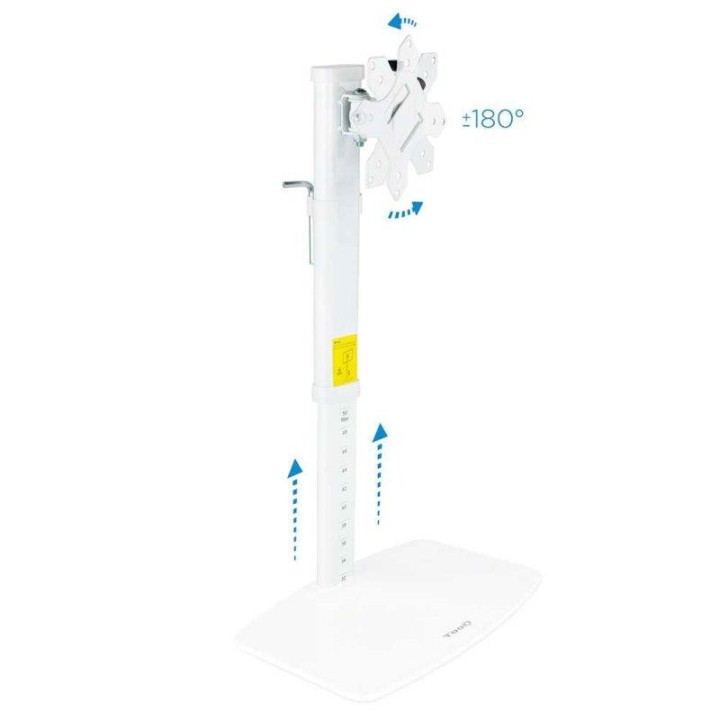 Soporte De Mesa TV Monitor Tooq Reg.altura Gir. Incl. 17-27 White