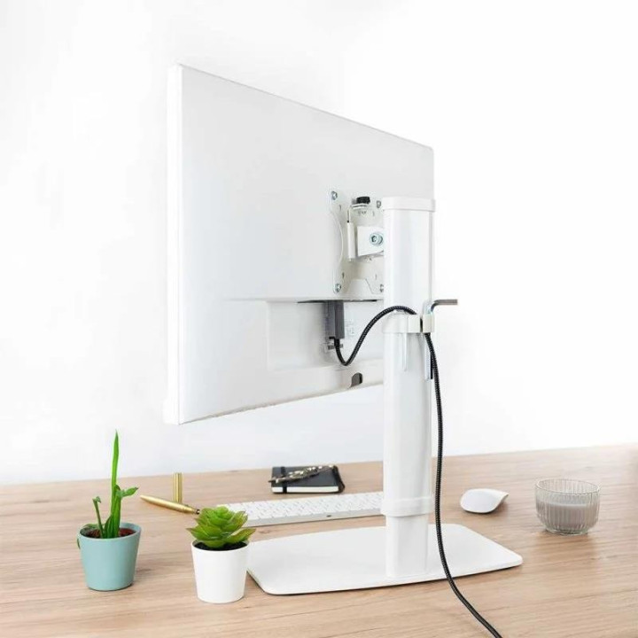 Soporte De Mesa TV Monitor Tooq Reg.altura Gir. Incl. 17-27 White
