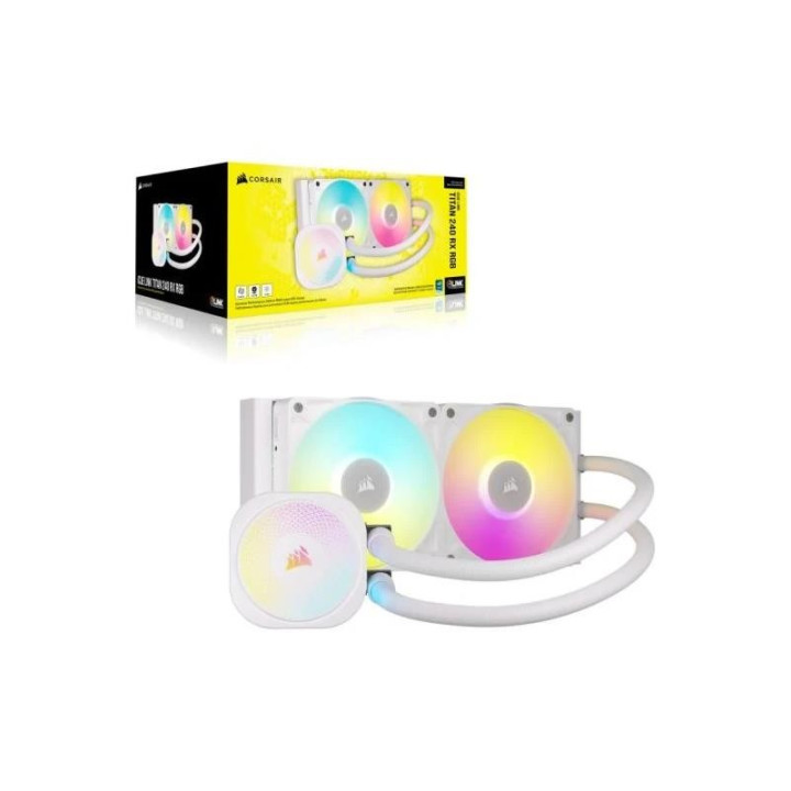 Refrigeracion Liquida CPU Corsair Titan 240 Rx 240MM RGB White |
