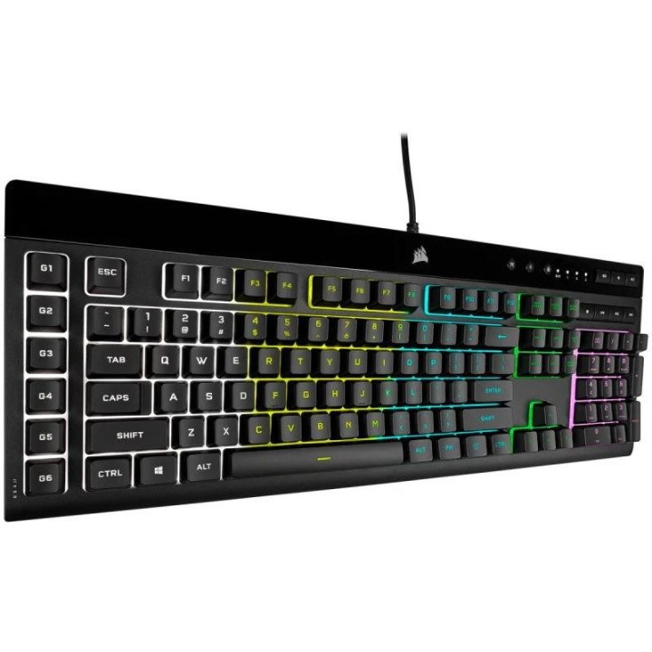Teclado Gaming Corsair K55 Pro USB Icue RGB Black + Reposamuñeca