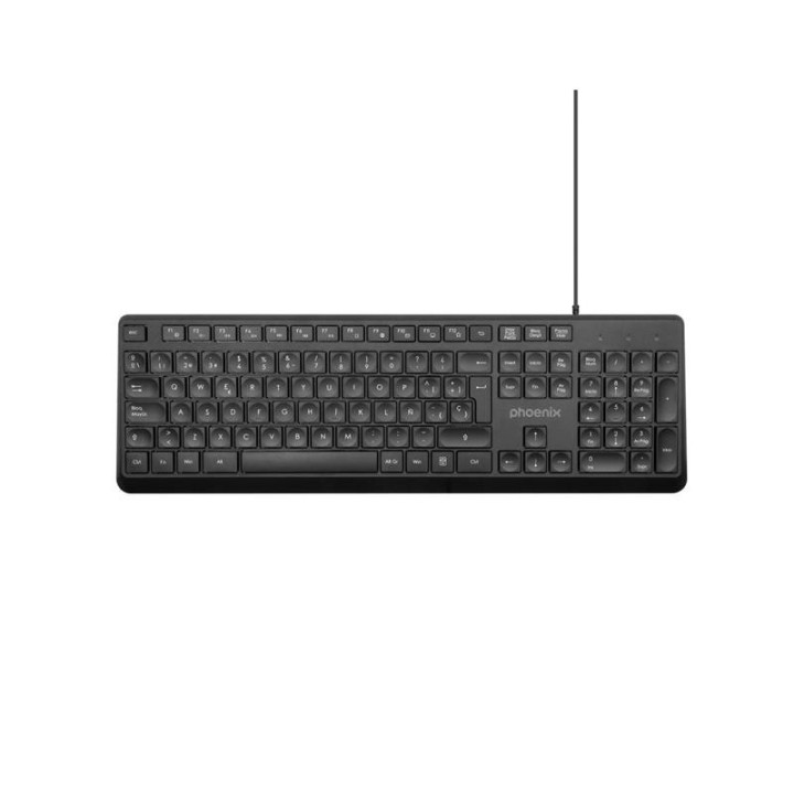 Teclado + Raton Phoenix USB 1200DPI Black | InfoChen Canarias
