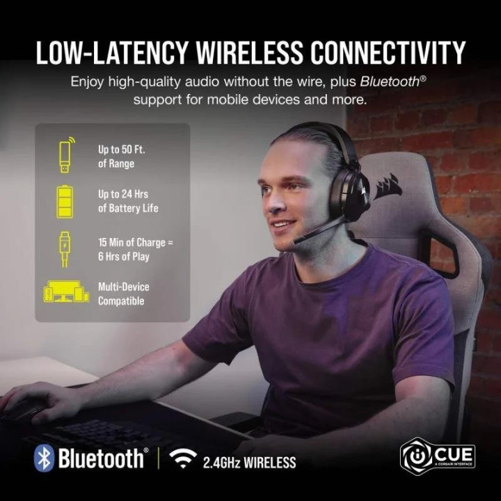 Auriculares + Microfono Corsair HS55 Gaming Headset Wireless Db