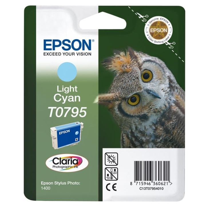 Tinta Epson C13T07954010 Cyan Light T0795 | InfoChen Canarias