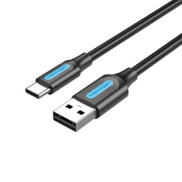 Cable USB-A 2.0 Vention Tipo USB-A/m - USB-C/m 0.25M Black |