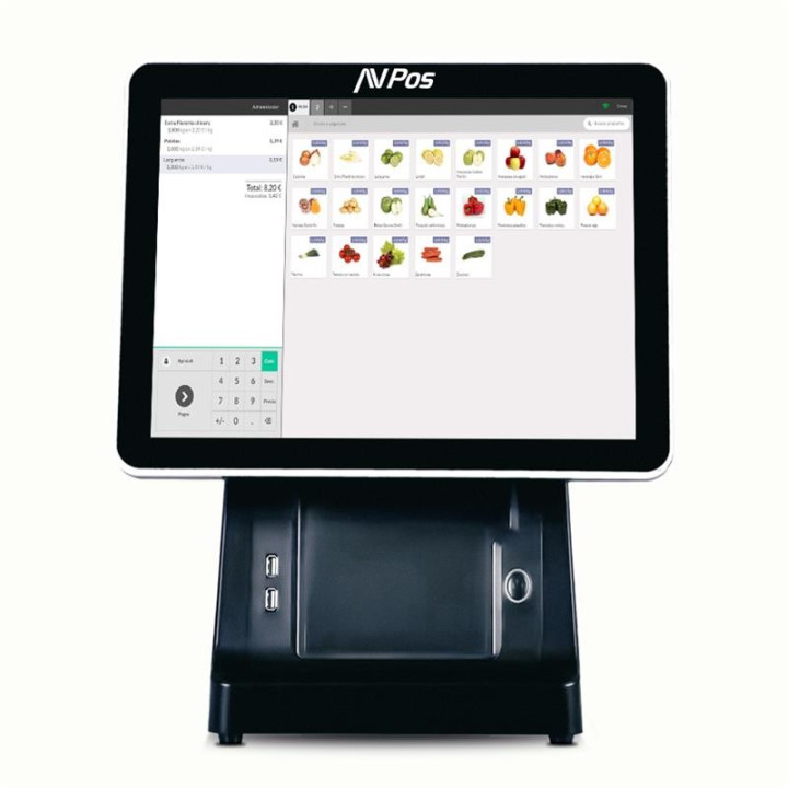 TPV Avpos K6000 15 I5/8GB/SSD128GB/WIFI+BT/W11P Impresora + 2