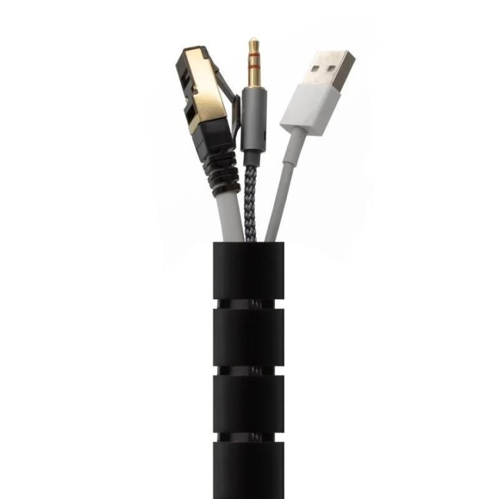Organizador De Cable Aisens Flexible 25MM 2M Black | InfoChen