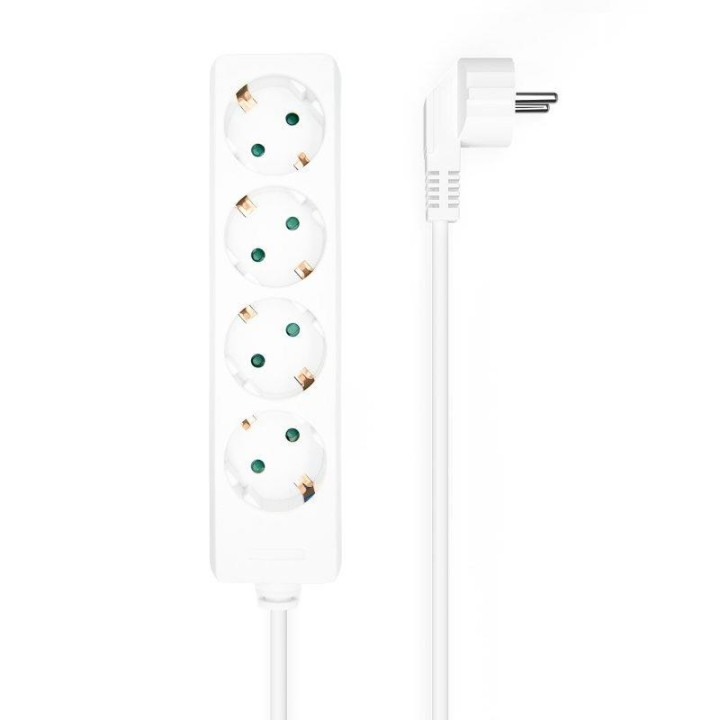 Regleta Aisens 4 Schukos Proteccion 1,4M White | InfoChen