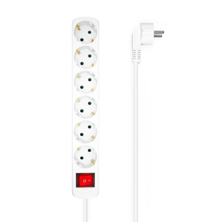 Regleta Aisens 6 Schukos Proteccion Interruptor 1,4M White |