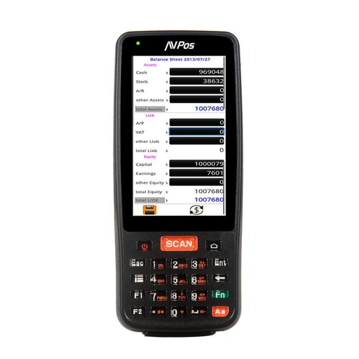 Capturador Pda Avpos DC41 4 QUAD/2GB/16GB/NFC/2D/4G/KEYB Android