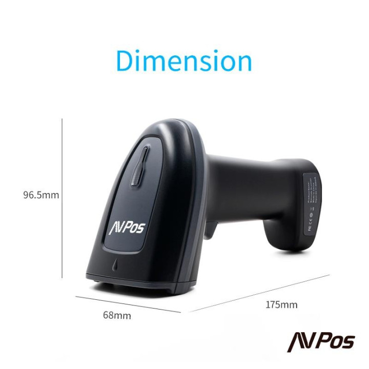 Lector Avpos Codigos 1D + 2D +qr BT230 Wireless 2.4 + Bluetooth +
