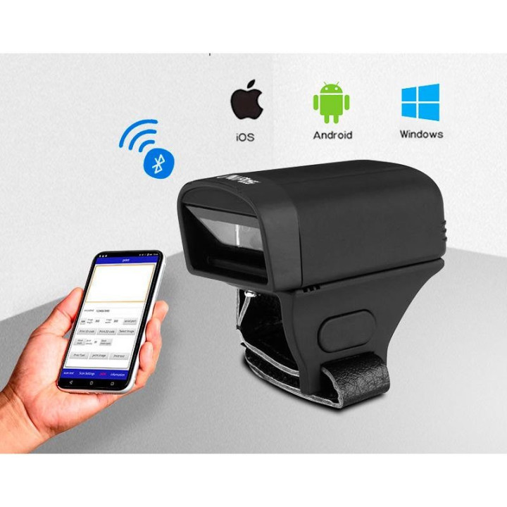 Lector Avpos Codigos 1D + 2D + Qr BT02 Portátil Finger Bluetooth