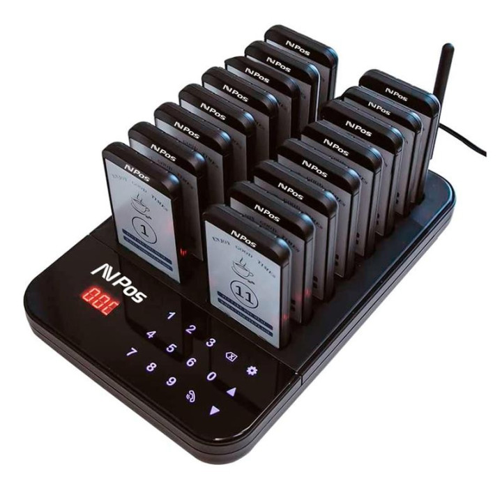 Avisador De Clientes Avpos 16 Uds + Base De Carga | InfoChen