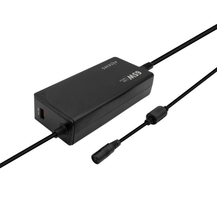 Cargador Portátil Aisens 65W Automatico + 9 Conectores + USB-A |