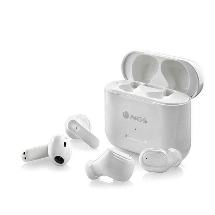 Auriculares Ngs Artica Duo Earphones Bluetooth Wireless White ((