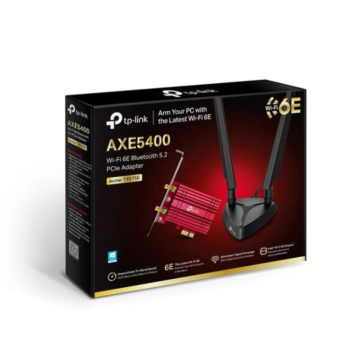 Wireless Adaptador Pcie Tp-Link Archer TXE75E WIFI 6E AXE5400 |