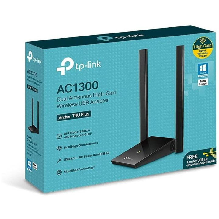 Wireless Adaptador T4U Plus USB 3.0 Dual Band Tp-Link AC1300 |
