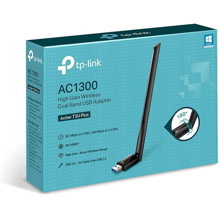 Wireless Adaptador USB 3.0 Tp-Link Archer T3U Plus AC1300 |