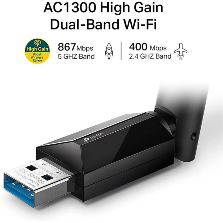 Wireless Adaptador USB 3.0 Tp-Link Archer T3U Plus AC1300 |