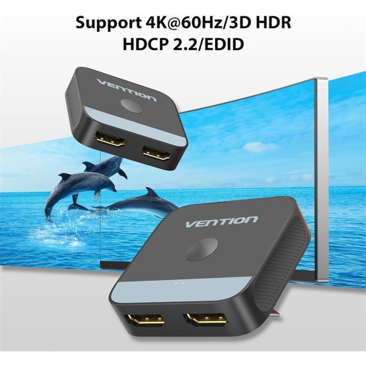 Switch/splitter Vention Hdmi/h - X2 Hdmi/h Bidireccional |