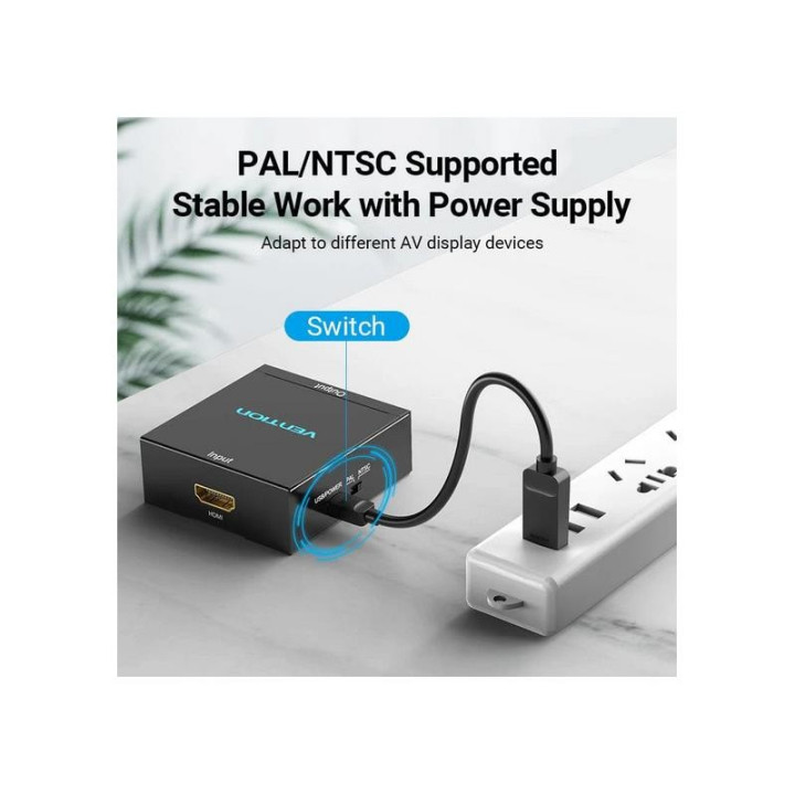 Conversor Vention Hdmi/h - Rca/h Miniusb/h Black | InfoChen
