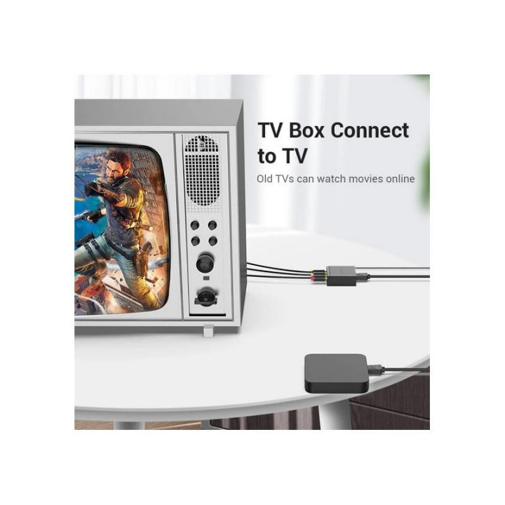 Conversor Vention Hdmi/h - Rca/h Miniusb/h Black | InfoChen