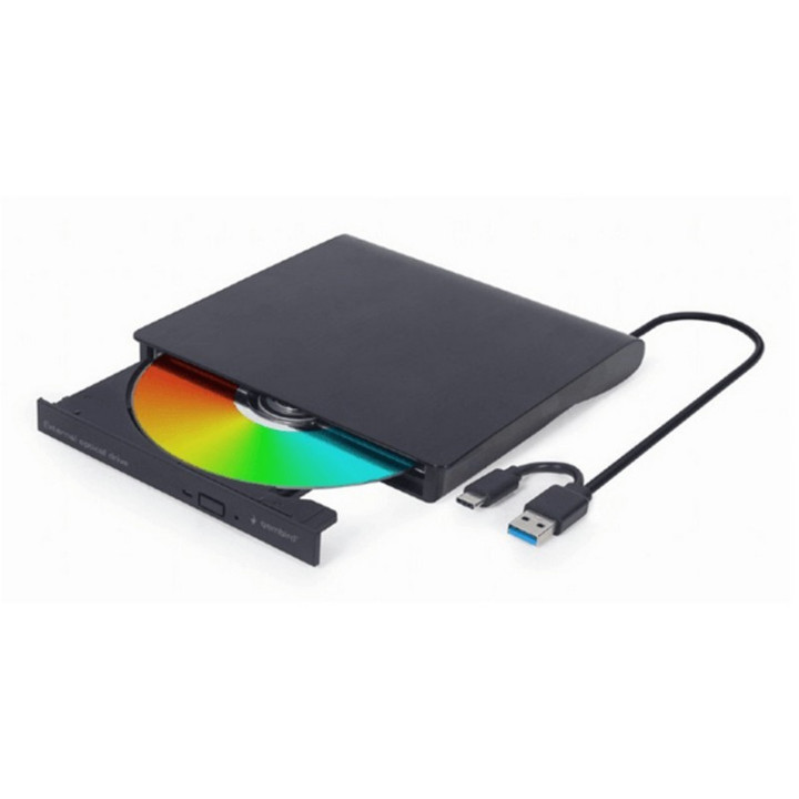 Regrabadora Externa Dvd Gembird Dual USB-A/c Black | InfoChen