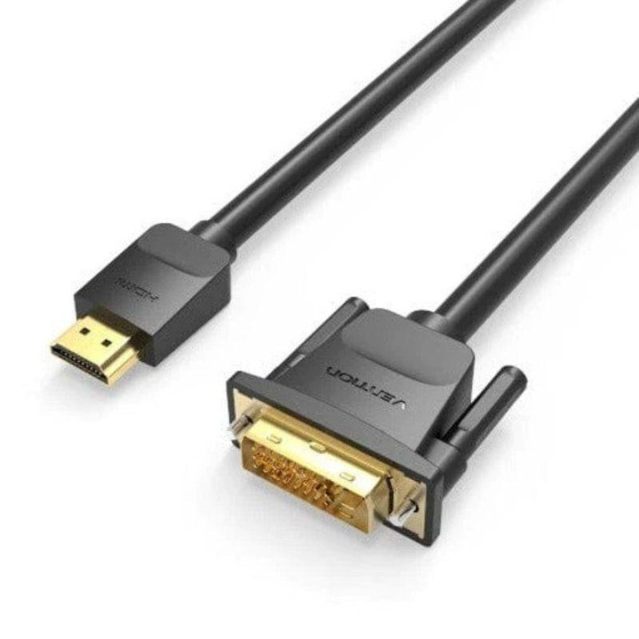 Cable Conversor Vention Dvi/m - Hdmi/m 1M Black | InfoChen