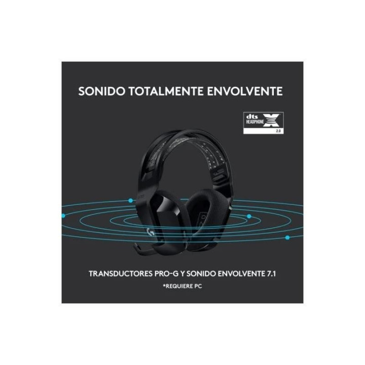 Auriculares + Microfono Logitech Gaming G733 RGB Wireless Black |