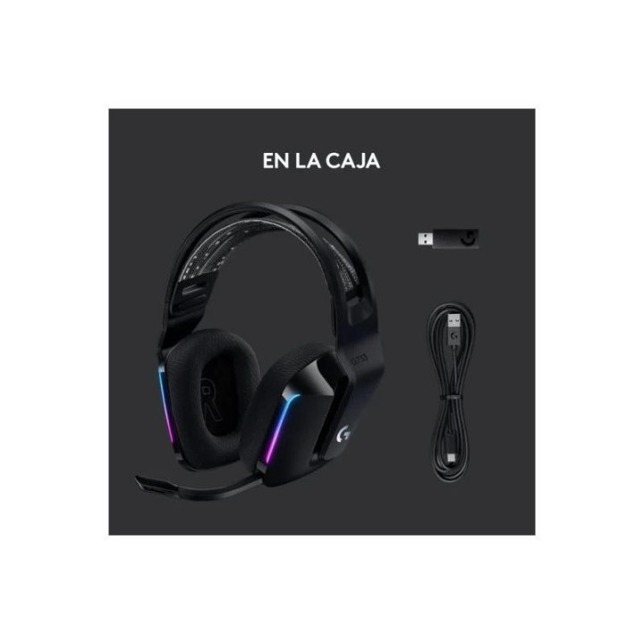 Auriculares + Microfono Logitech Gaming G733 RGB Wireless Black |